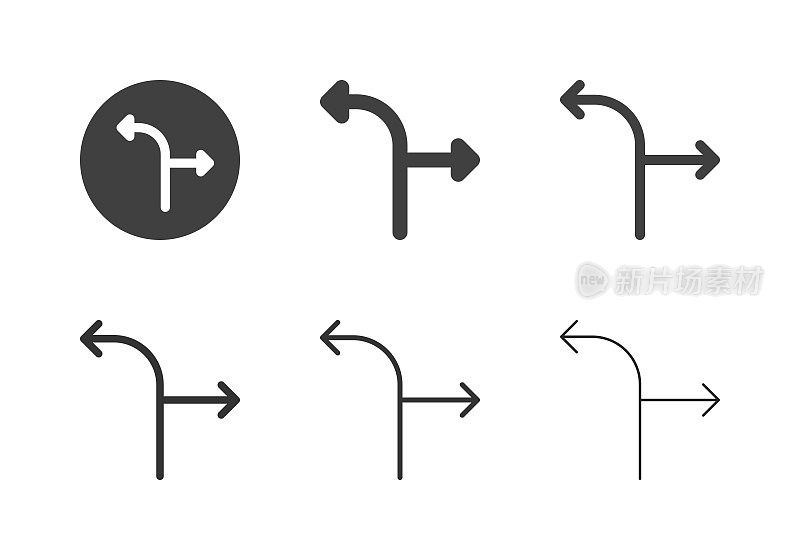 箭头方向图标10 -多系列